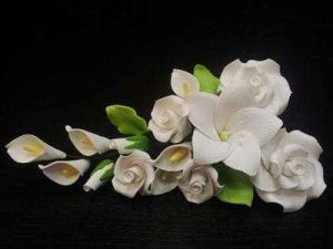 Цветы из мастики - "Букет цветов", Белый (11135G)