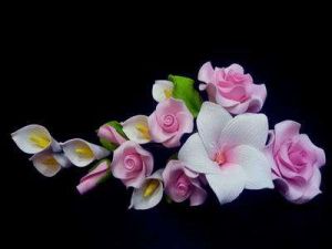 Цветы из мастики - "Букет цветов", Розовый (11135B)