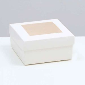 Коробка 10*10*5 см белая с окном