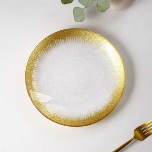 Тарелка десертная "Бурлеск" диаметр 21 см, цвет золотой