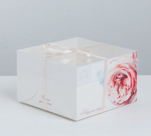 Коробка для капкейка «Повод для радости», 16 × 16 × 10 см