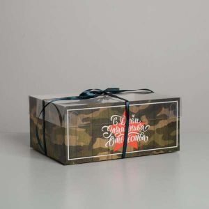 Коробка для капкейка «23 Февраля», 23 × 16 × 10 см