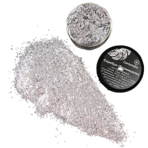 Глиттер пищевой Caramella 5 г вермишель серебро