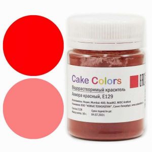 Краситель водорастворимый аллюра красный Cake Colors 10 г