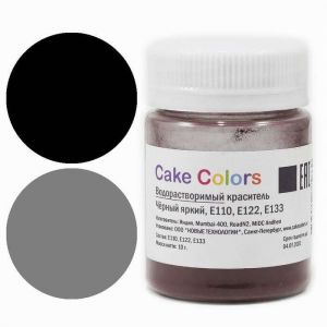 Краситель водорастворимый черный яркий Cake Colors 10 г